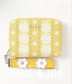 PAUL & JOE ラウンドファスナー長財布 イエロー 花柄 ホワイト - メルカリ