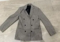 チェック柄 ダブルブレストテーラードジャケット