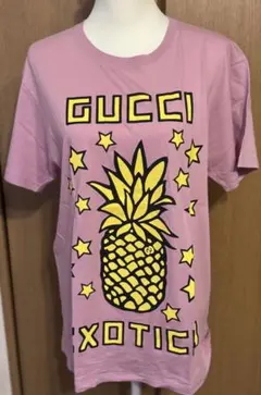GUCCI ピンク Tシャツ パイナップルデザイン - メルカリ