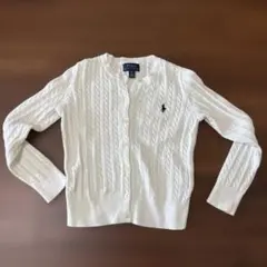 Polo Ralph Lauren ケーブルニット カーディガン ホワイト130