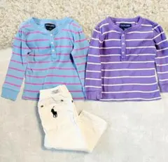 ラルフローレン ベビー 24M 3点セット ボーダーカットソー　白パンツ