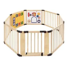 木のミュージカルキッズランドＤＸ　ベビーサークル　日本育児　木製