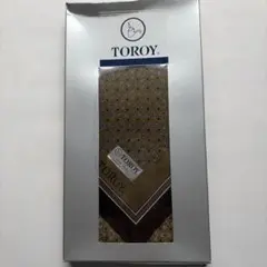 TOROY シルク100% ハンカチ ブラウン系のサムネイル