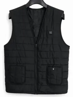 あ*ん様 寒さ対策に◎ 電熱ヒーターベスト メンズ L 黒｜スイッチ式・即暖・防