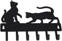 黒猫 シルエット ウォールフック 6フック