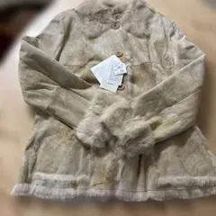 LOBELIA ベージュ 毛皮コート Mサイズ　新品タグ付き　定価49000円