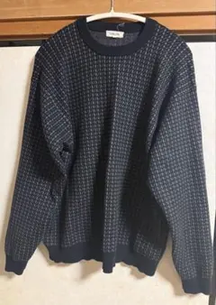 ダイヤモンドパターン ネイビー XL セーター
