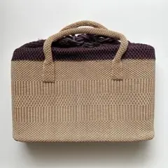 着物用バッグ　巾着バッグ　網　昭和レトロ　籠バック　かごバッグ　骨董　浴衣