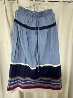 古着　デニムカラー ロングスカート
