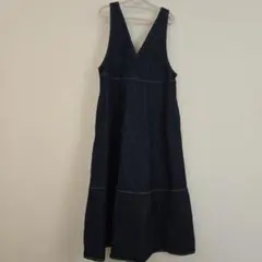 GU　デニムワンピース　ジャンパースカート　M