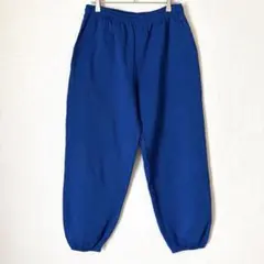 スウェットパンツ ジョガーパンツ 裾ゴム 部屋着 青 クロップド丈