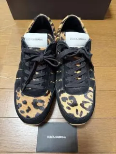 【DOLCE&GABBANA】レオパード ハラコ スニーカ 25cm 極美品のサムネイル