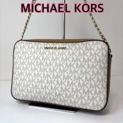 ✨MICHAEL KORS マイケルコース　MK柄　PVC×レザー　ショルダー