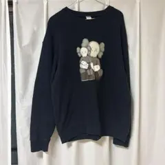 UNIQLO UT KAWS クルーネック スウェット ブラック Mのサムネイル