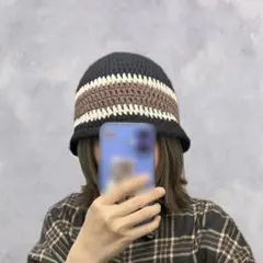 ストリート ビーニー 深め 男女兼用 韓国 y2k クロシェットハット