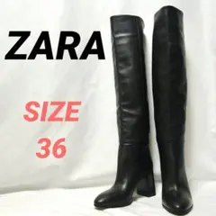 ZARA　ザラ　ニーハイブーツ　黒　レディース　36