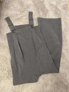 GU タックサロペットパンツ Sサイズ グレー