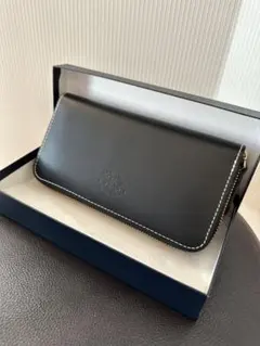 革蛸　ブラックレザー長財布 箱付き