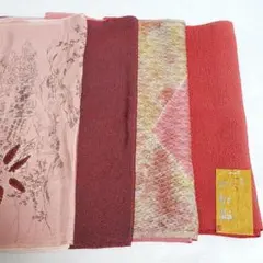 (0609)帯揚げ 4点 まとめ売り 着物 和装 小物