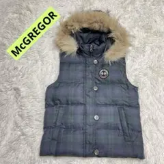 McGREGOR (マックレガー) フード ファー付き　ダウンベスト　ワッペンのサムネイル