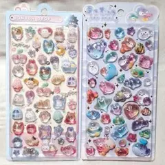 着ぐるみ ボンボンドロップシール 海の生き物 うるちゅるポップシール セット