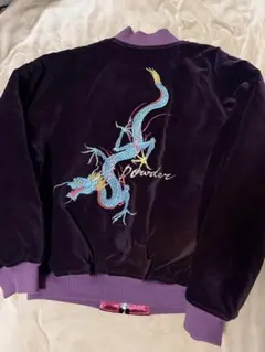 日本製 EGO TRIPPING 鷲龍 ベロア スカジャン シャツvintage - メルカリ