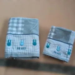 PINK HOUSE うさぎ刺繍 タオルセットのサムネイル
