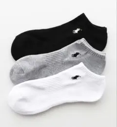 【新品未使用】ポロラルフローレン　メンズ　靴下　スニーカー　ソックス　3足組
