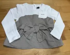 BeBe リボン付き長袖カットソー　新品未使用