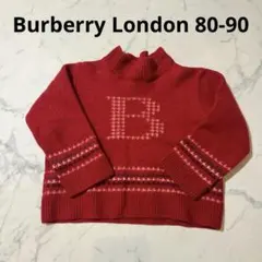 バーバリーロンドン　ウールセーター　バーガンディ