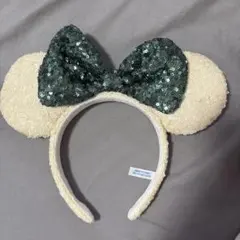 値下げしましたディズニー緑白カチューシャ、カチューシャ ファンタジースプリングス