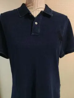 PoloRALPH LAURENデニムカラー 半袖ポロシャツ 刺繍ロゴ