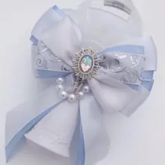 キンブレリボンペンライトリボン ★ マーブル ブルー ハンドメイド