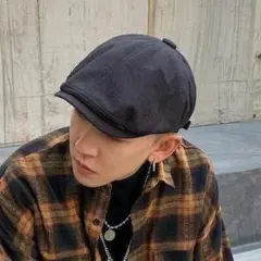 ハンチング帽 メンズ レディース キャスケット 帽子 韓国 無地 おしゃれ