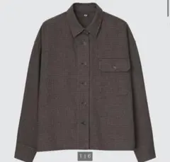 UNIQLO ヘビーフランネルクロップドシャツジャケット（長袖）