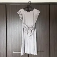 グリーンレーベルリラクシング ワンピースドレス グレー 38号