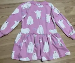 H&M キッズ ワンピース ピンク クマ柄