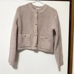 は*る様 GU ダブルポケットニットジャケット ピンク　Mサイズ