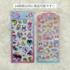 まじかるみゅーちゃん ぷくキラバルーンステッカー ドロップジュエリーシール 平成