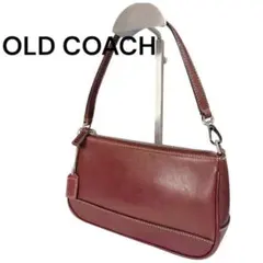 OLD COACH アクセサリーポーチ ワンショルダー レザーバーガンディ