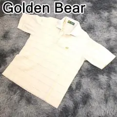 Golden Bear ポロシャツ 棉生地 ボーダー柄 メンズ ベージュ M