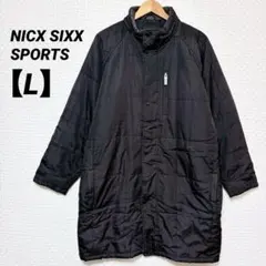 ニックスシックス スポーツ 中綿ベンチコート L ブラック 黒 アウター 防寒