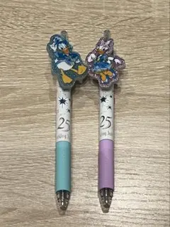 ディズニーシー 25周年　ボールペン　ドナルド　デイジー　2本セット