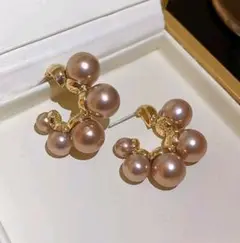 M*a様 ピンクパール バブルデザイン ピアス