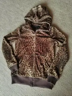 HYSTERIC GLAMOUR ヒョウ柄パーカー HYSTERIC GLAMOUR】ヒョウ 柄 パーカー