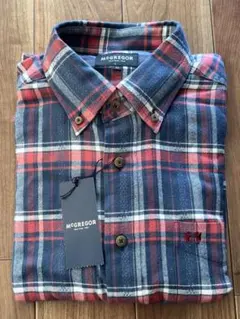 【新品未使用】MCGREGOR チェック柄シャツ Mサイズ D-RED