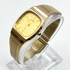 良品 シチズン 腕時計 オールゴールド 新品電池交換済み 3針 スライド式