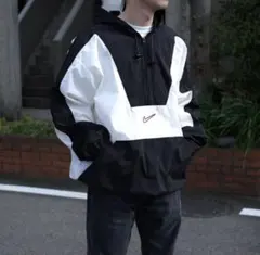 希少　NIKE 銀タグ　90s ハーフジップ　ナイロン　パーカー　Mサイズのサムネイル