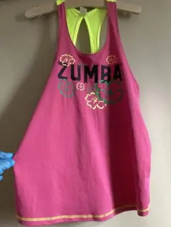 ZUMBA タンクトップ ピンク ネオンイエロー　バイカラーのサムネイル