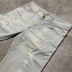 【ZARA MAN】ザラ マン クラッシュ加工 ストレッチスリムストレートデニム